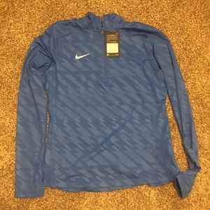 Nike Dri Fit half zipper long sleeve workout top